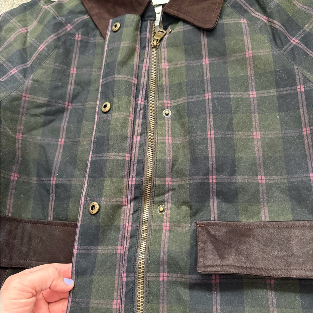 NVLT Anthropologie Waxed - Cotton Plaid Women's Jacket - Picture 10 of 14